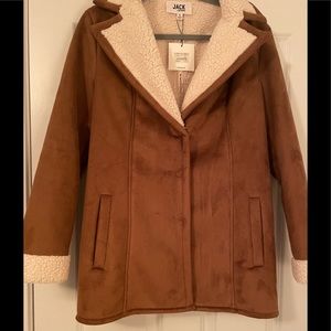 NWT - Jack by BB DAKOTA Coat with faux fur/suede - never worn - size small